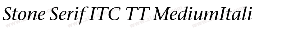 Stone Serif ITC TT MediumItalic字体转换